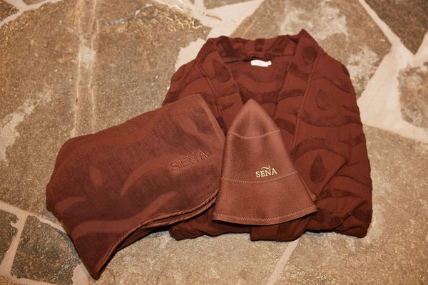 The Ultimate Sauna Ritual Gift Set - Sauna Hat, Towel and Robe