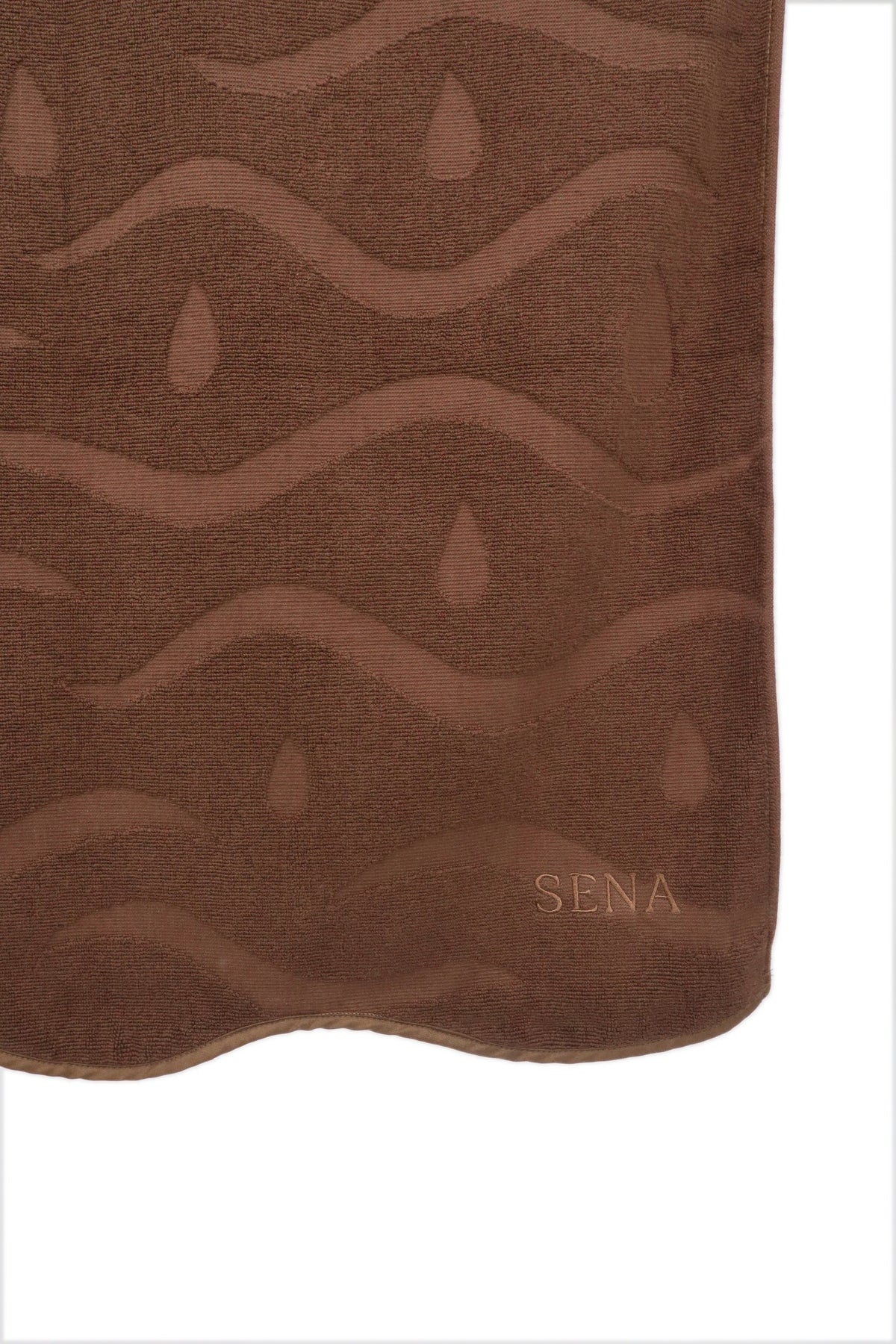 SENA cotton sauna towel in Chocolate