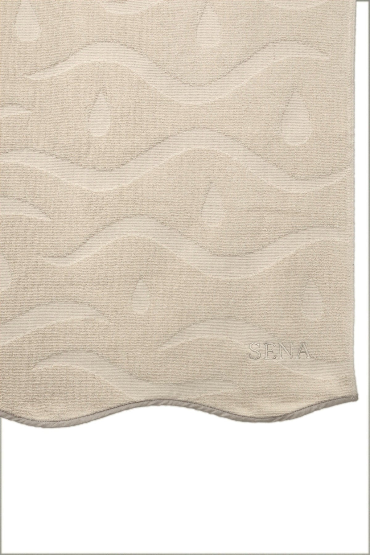 SENA cotton sauna towel in Ecru
